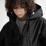 3 Layer Hard Shell Mid-Jacket - BLACK