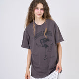 スナップルーズフィットTシャツ Charcoal