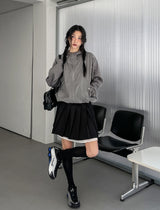 Tech Color Matching High Neck Hood Zip-Up