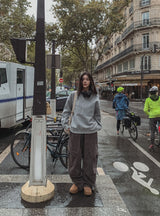 Art wool patch sweatshirt