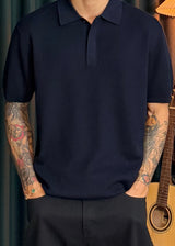 Hidden-button collar Knit 9COLOR