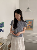 MR ベーシック モダール ラウンド 半袖 Tシャツ (8color)