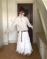 Reumin Frill Lace Long Skirt
