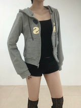 Heart Dot Stripe Hoodie Zip-up