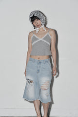 フリルレーストップ(grey)
