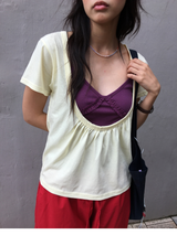 メロウ ディープ Uネック Tシャツ(3color)
