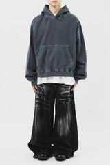 Det Washed Cropped Hoodie (4color)