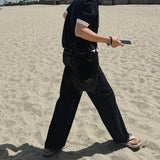 ASCLO Non Fade One Tuck Denim Pants (2color)