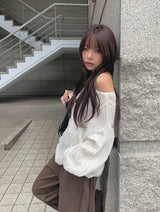 Beck Cut Line Wide Cotton Pants