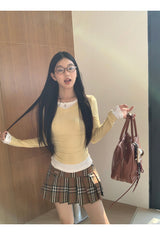 ダブルカラーレイヤード長袖Tシャツ