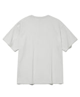 Blur Effect Round T-Shirt-Grey