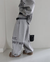 [UNISEX] One-two lettering jogger & wide pants