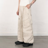 Metal Cotton Cargo Pants Beige