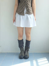 Shirring Flared Dress