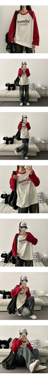 ネーションラグランロングスリーブTシャツ