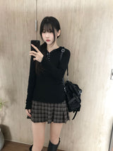 Fair Checkered Pleats Skirt (2 colors)