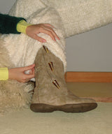 Mist 0035. Toggle Button Fur Boots - 2colors