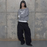 CROSS POCKET CARGO PANTS (BLACK) F25ZD976