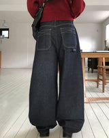 Curse Stitch Pocket Non-Fade Denim Pants