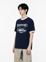 アイアンワークス オーバーフィット リンガー Tシャツ(2color)