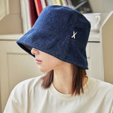 VA Stud Non Washing Denim Drop Bucket Hat / Indigo