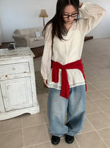 Hailyn Long Sleeve Layered Button Blouse