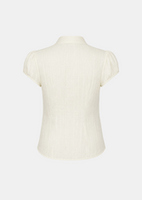 Nadine Tie Neck Puff Blouse