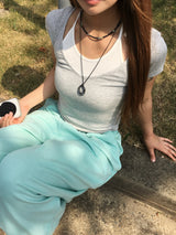 Bask stone beads necklace 7C