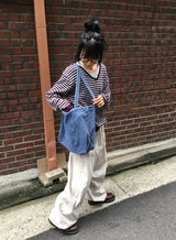 26FW★ [BAONHAUS] セブニン ストライプ ブイネック ニット