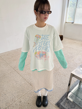 マカロン ロング ノースリーブ Tシャツ