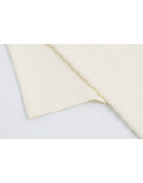 [PRE- FALL] Dahlia Satin Ribbon Scarf Slim Half Sleeve Top Ivory