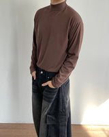 ウィンターモックネックニット