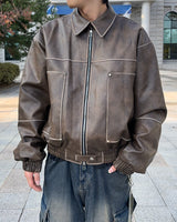 フェイドレザーパディング (Black)