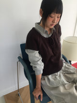 Seri Alpaca Ribbon Short Sleeve Knit (3c)