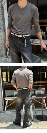 [F/W] Cutting golgi knit t-shirts (4color)