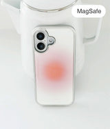 モーニング ピーチ シルバー アイフォン ギャラクシー ケース(MagSafe)
