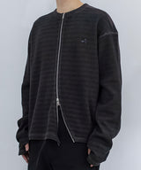Striped Layer Cardigan Chacoal