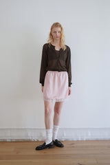 Petal satin skirt_pink