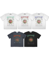 ハートサンセットグラフィックTシャツ_ブラック