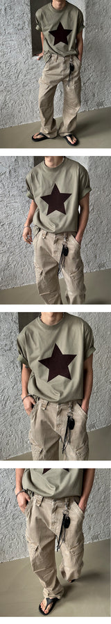 [S/S] ベルベットスターハーフtシャツ