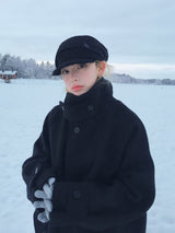 Blended Neck Bijou Line Short Coat (3c)