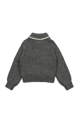 Anna Wool Collar Knit [Gray]