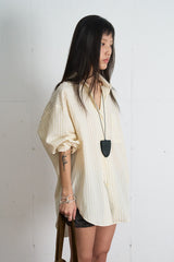 334 Oversized Striped Shirt (Yellow)