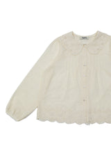 Cottage Embroidery Garden Blouse [Ivory]