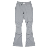 [Set] アンバランススカートレイヤードピンタックパンツ (グレー) F25QD894