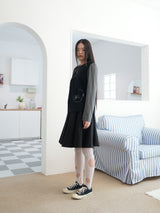 COTTON FLARE SKIRT (BLACK)