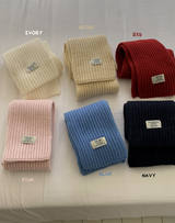 #ラップベーシックワッフルニットマフラー (6color)
