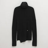 (T-6980)ESSENTIAL CASHMERE UNBAL HIGH NECK KNIT