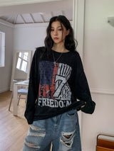 Frame Vintage Print Long Sleeve T-Shirt