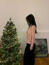 Rozy Babydoll Flare Ribbed Long Sleeve Tee